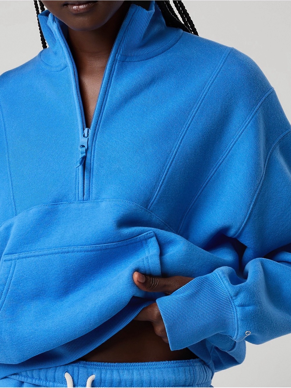 Aerie Offline Quarter Zip Fleece Sweatshirt